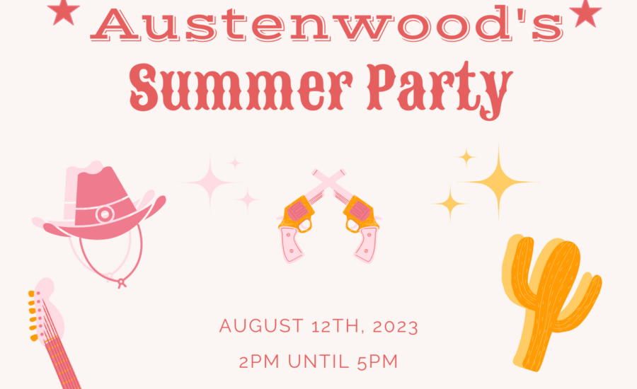 Image of poster promoting Austenwood care home summer party